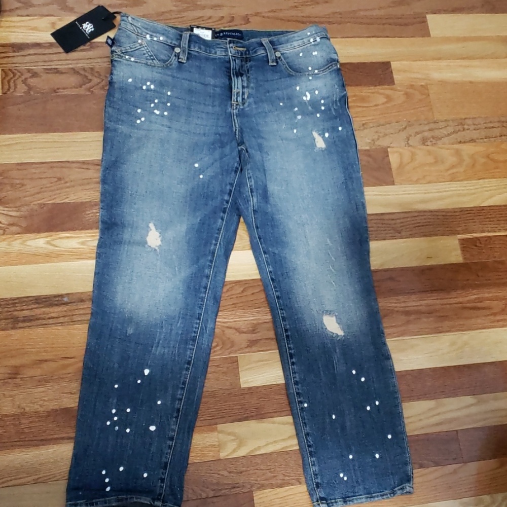 Rock & republic slim boyfriend women Jeans New 12M